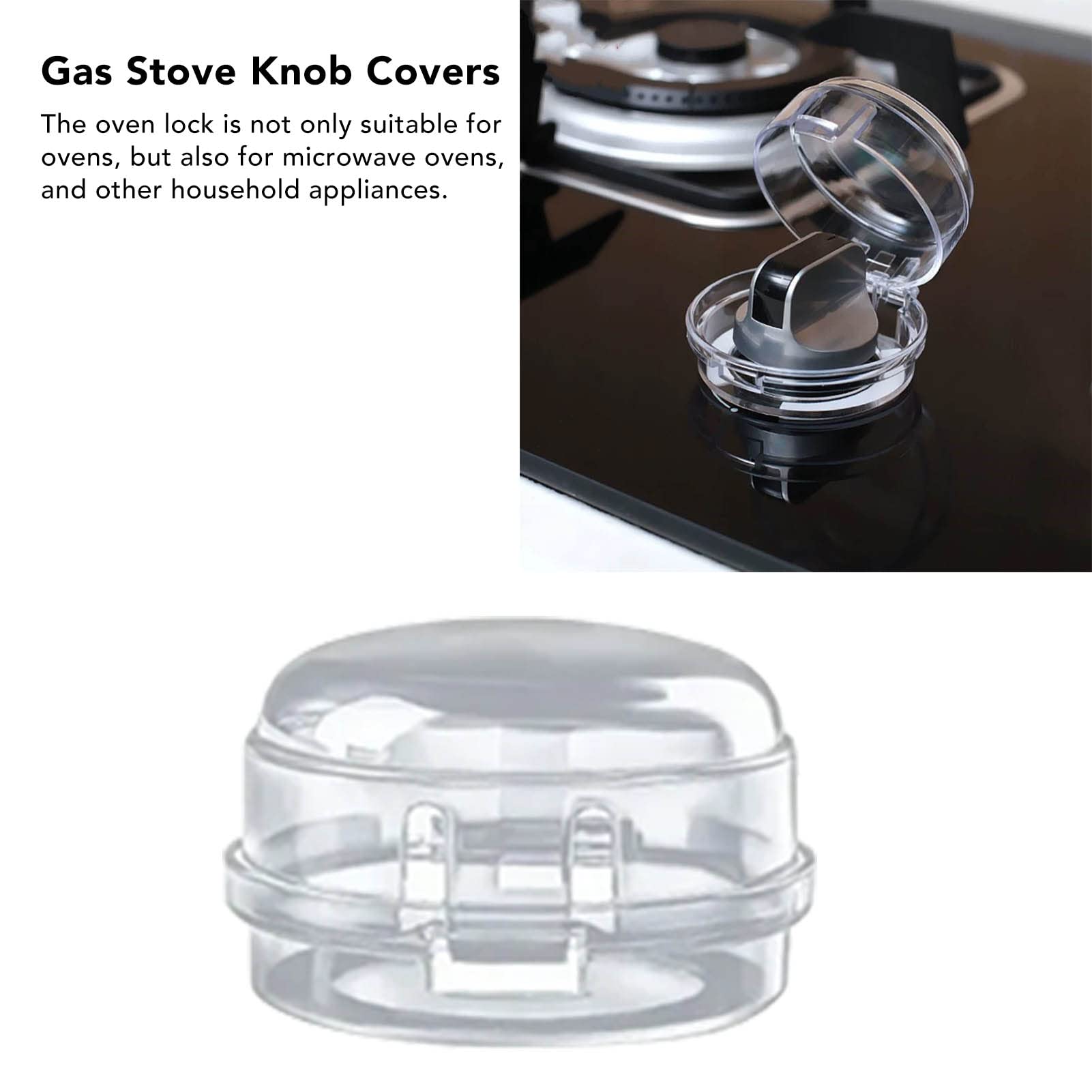 Tissting Cache-Bouton Cuisinière Transparent Sécurité Lot 5