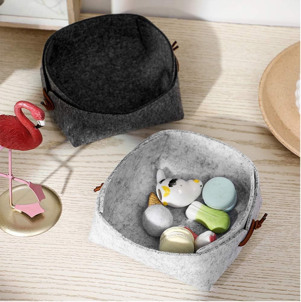 Tissting Boîte rangement feutre pliable lot de 3 petite