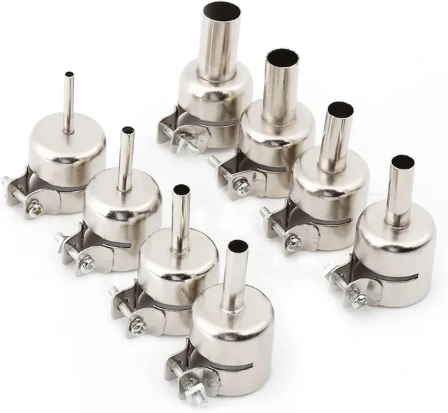 FTVOGUE Buses Pistolet Chaleur Inox 3-12mm Lot 8 Ronde