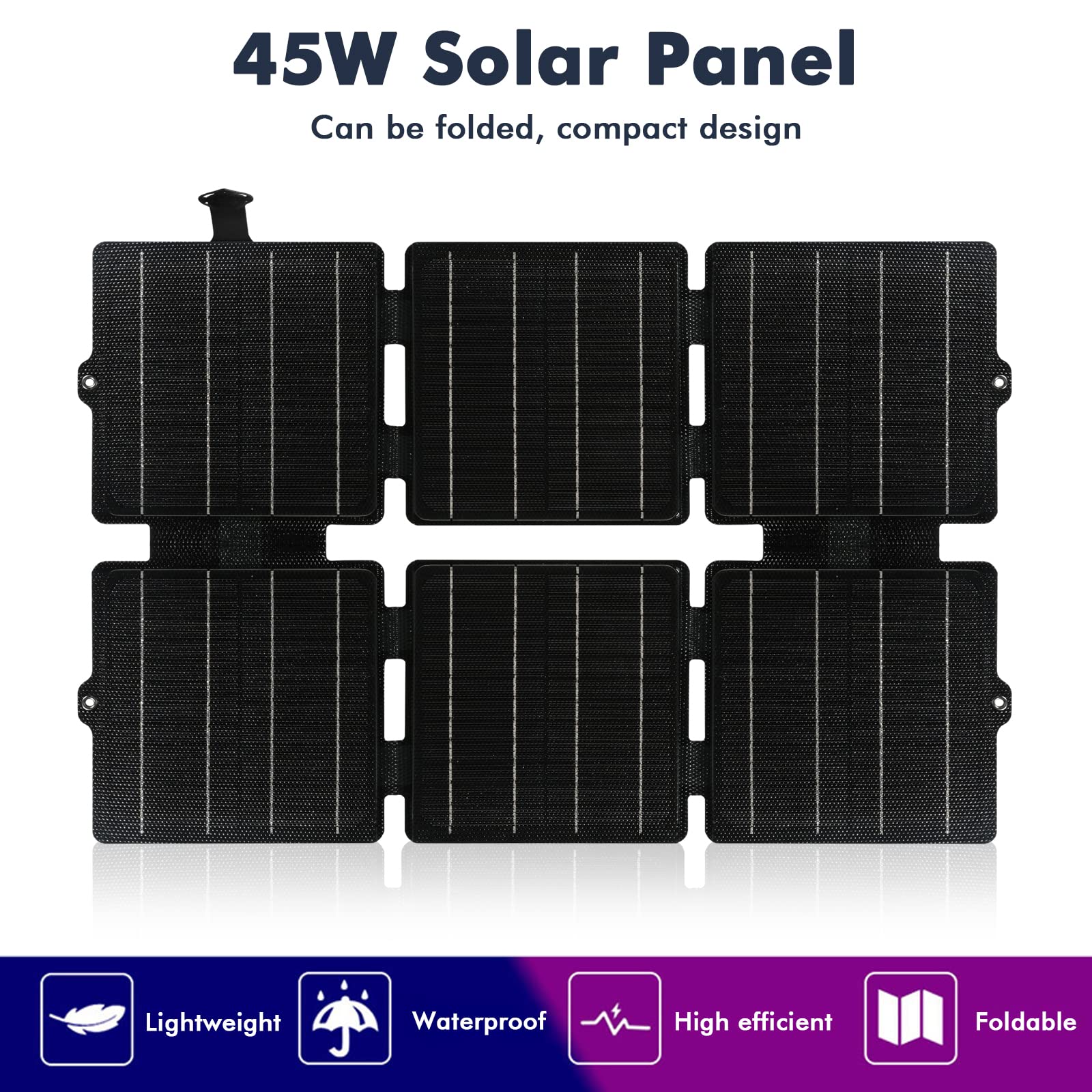 Jadeshay chargeur solaire pliable 42W monocristallin USB