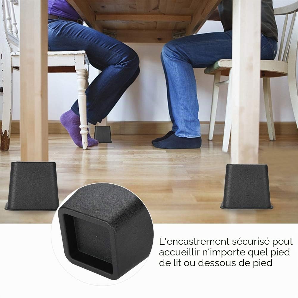Ejoyous Home Improvement Tool rehausseurs meubles noir 10 cm lot 4