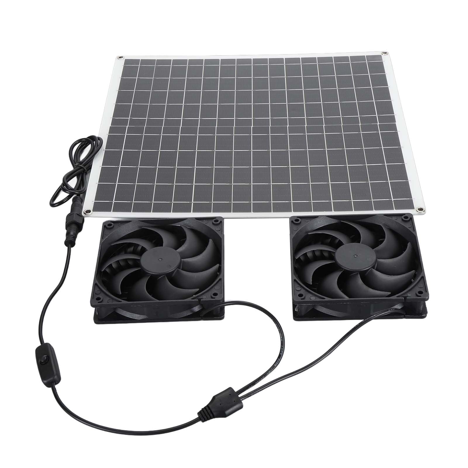 FTVOGUE Kit Ventilateur Solaire Double 20W IP65