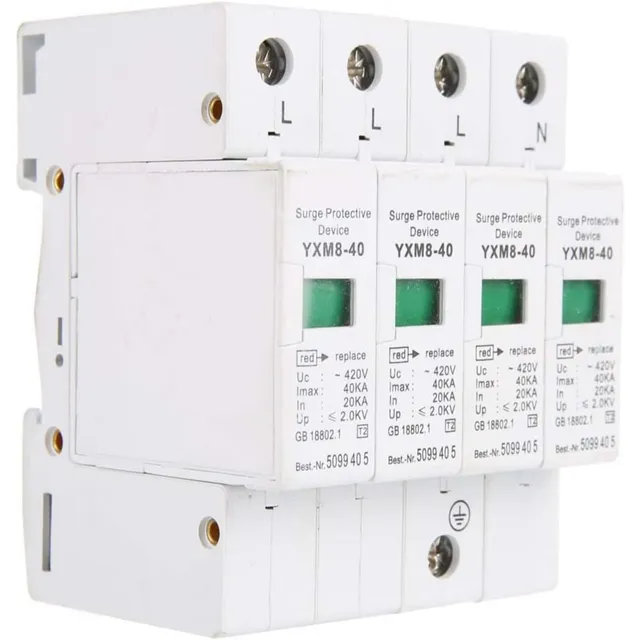 Jadeshay Installation Électrique parafoudre 4P 40KA rail DIN