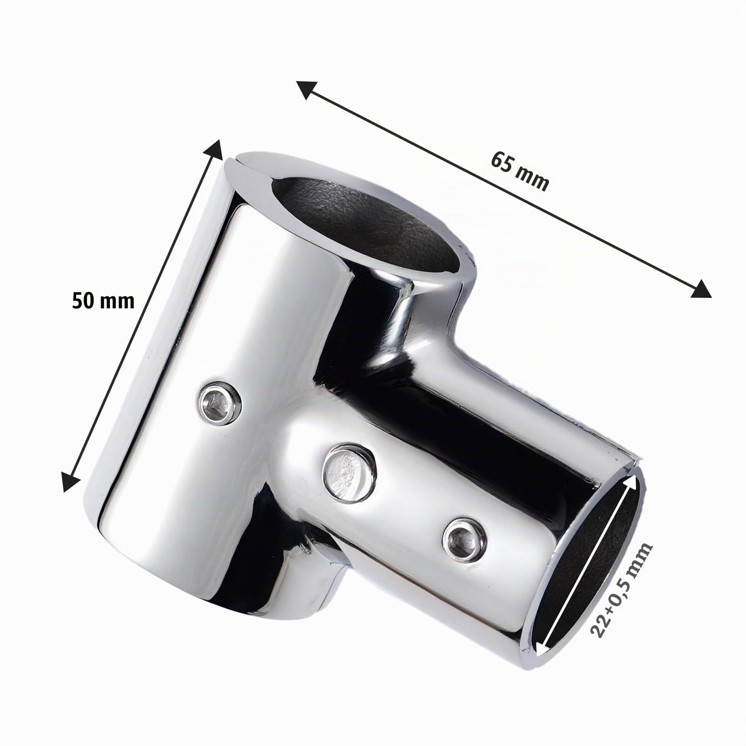 Tissting Vehicle Boat connecteur T inox 22 mm tube bateau