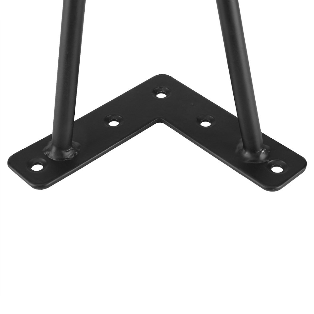 Ejoyous Home Improvement Tool pied table épingle 72 cm noir lot 4 métal
