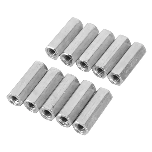 FTVOGUE Écrous Longs M6x30 Acier Hexagonal Lot 10