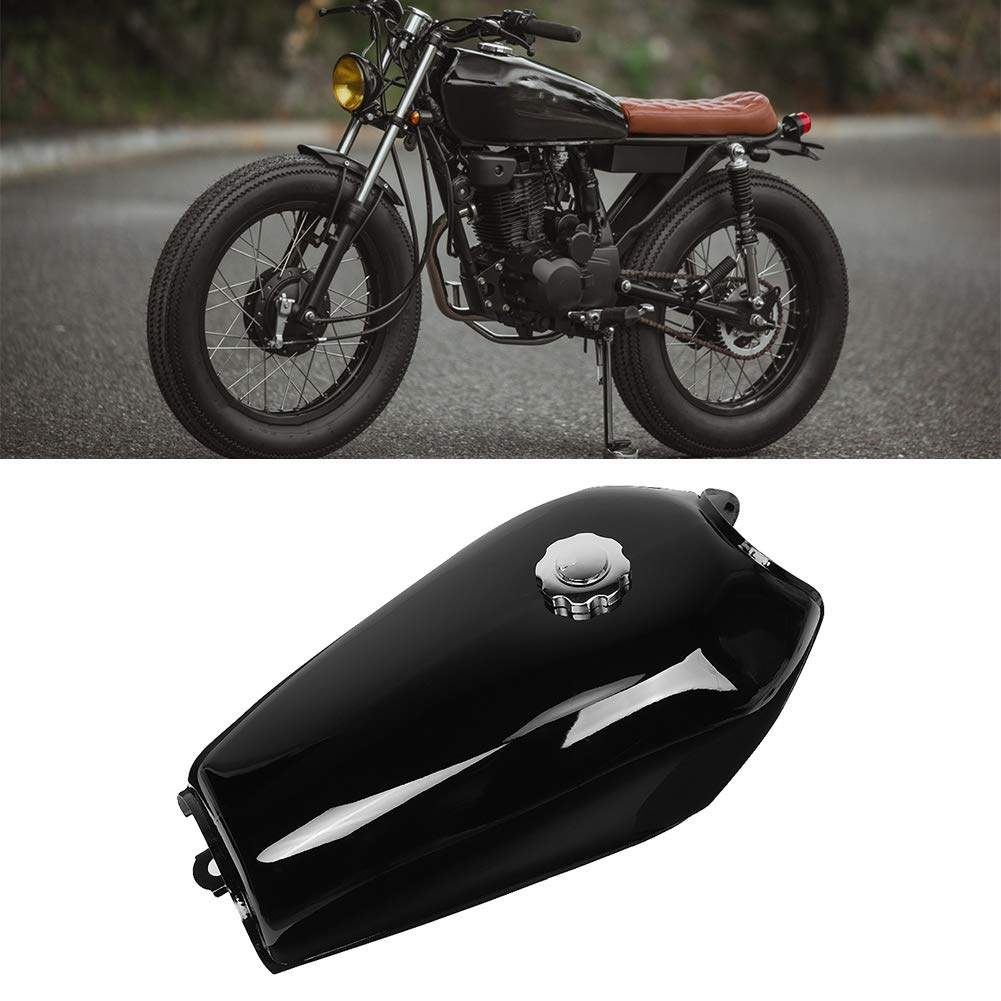 Tissting Réservoir Essence Moto 9L Noir Brillant CG125