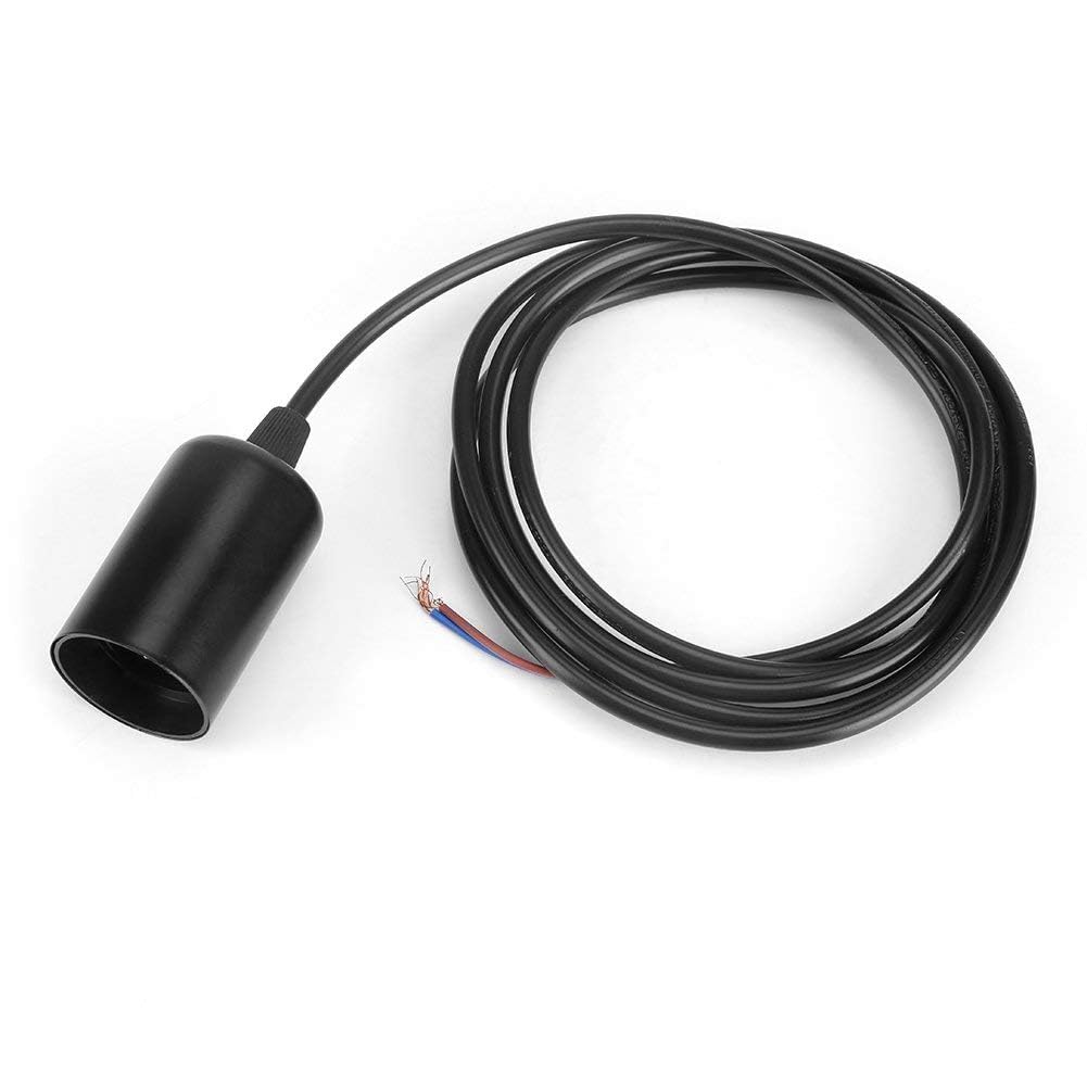 Ejoyous Living lustre araignée 6 têtes E27 noir câbles 2m