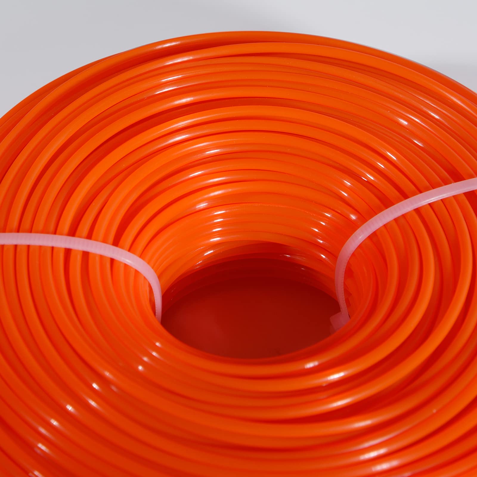 FEPITO Fil débroussailleuse nylon rond 2,4 mm x 96 m orange