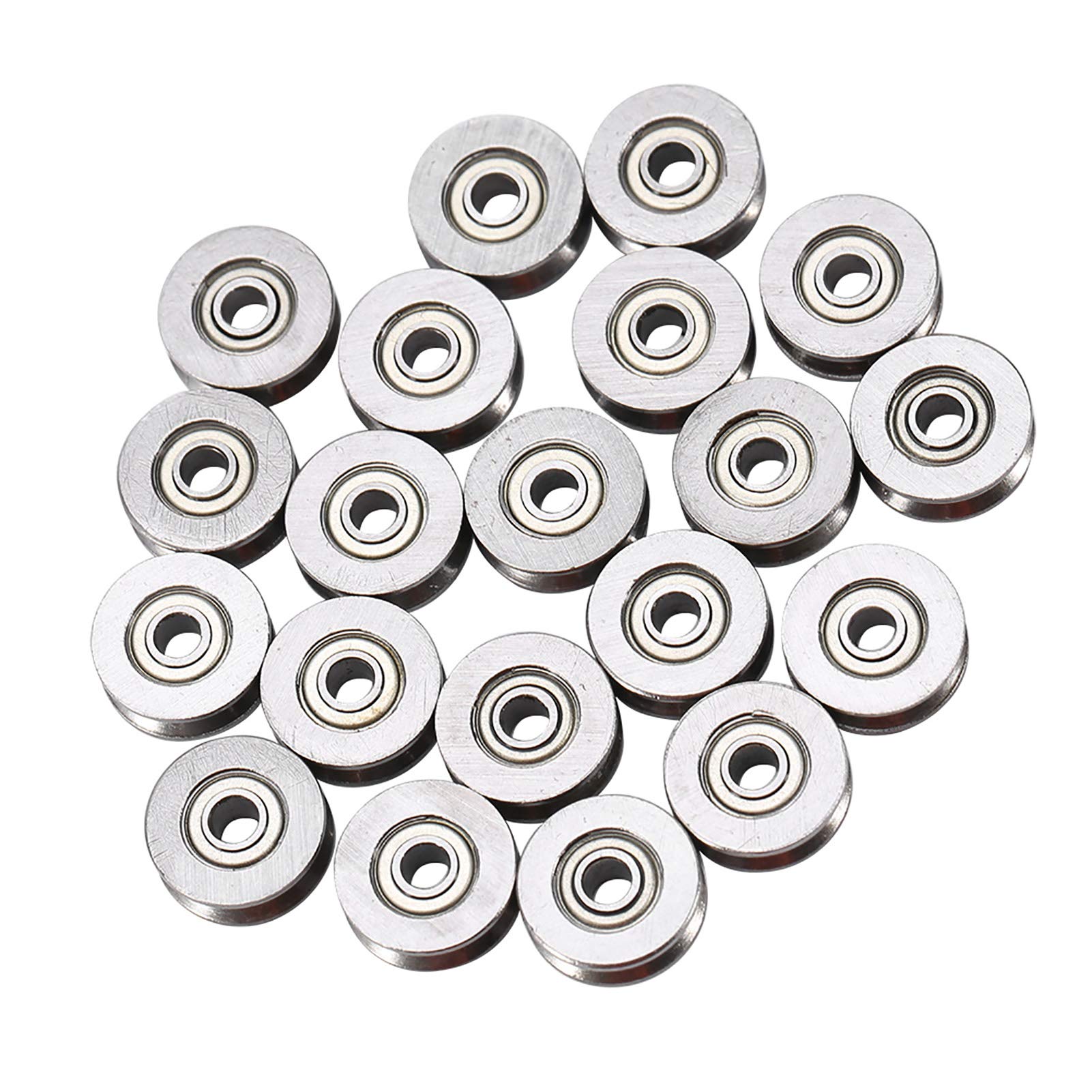 FTVOGUE Roulements Rainure V 3x12x4mm Carbone Lot 20