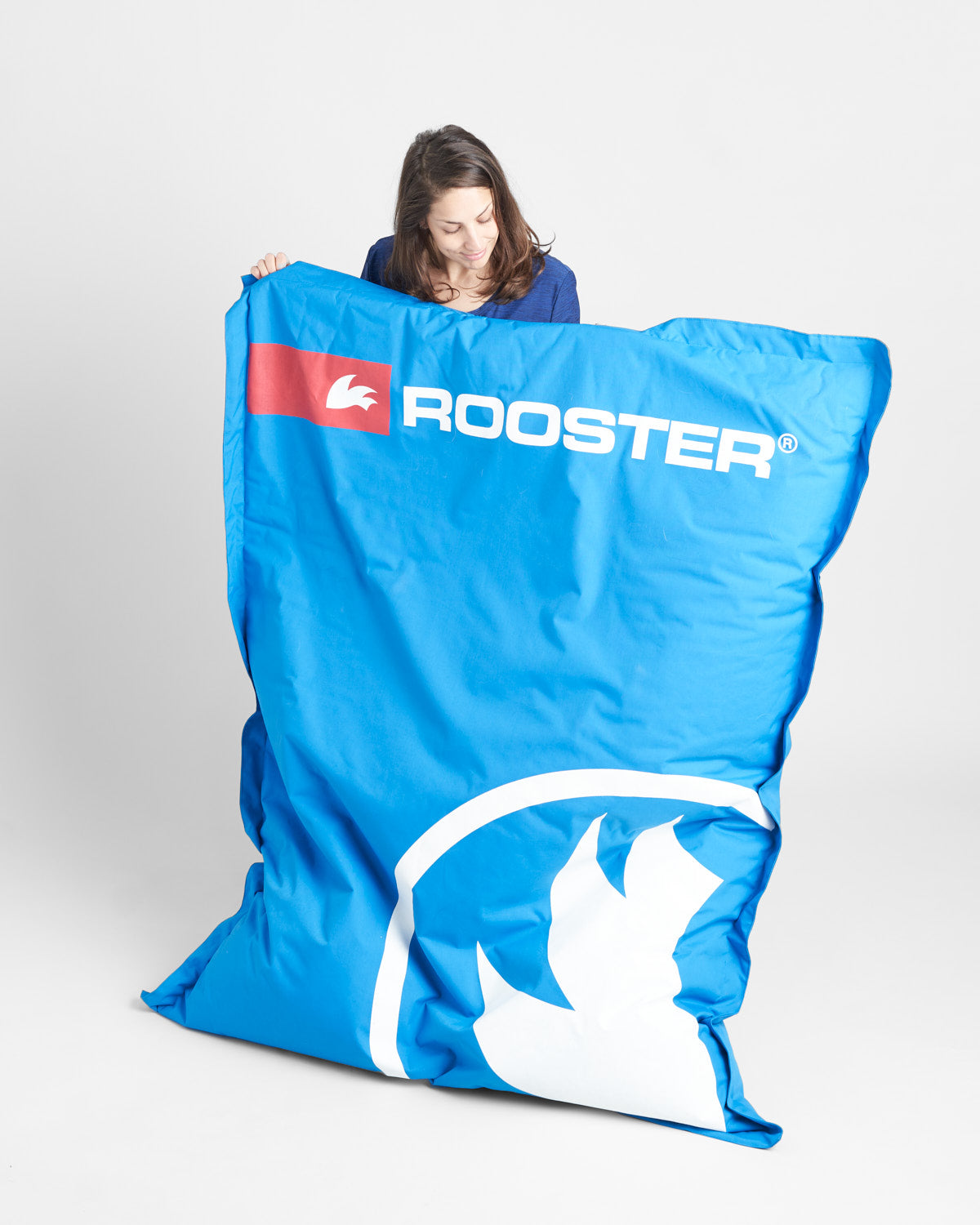 Rooster Bags Pouf géant Beanbag Bleu 170x130cm