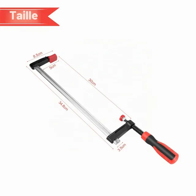 Ejoyous serre-joint en F acier 50x300 mm lot de 4