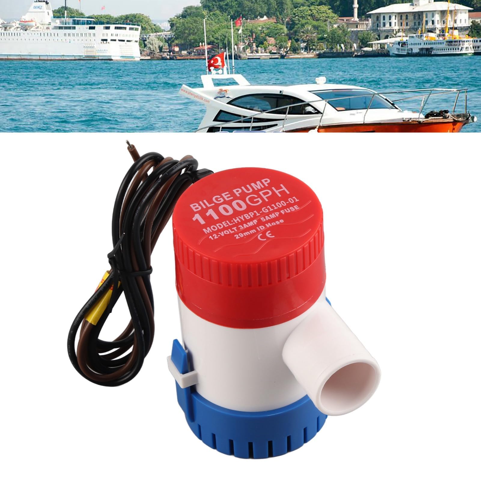Ejoyous Sports pompe de cale 12V 1100GPH