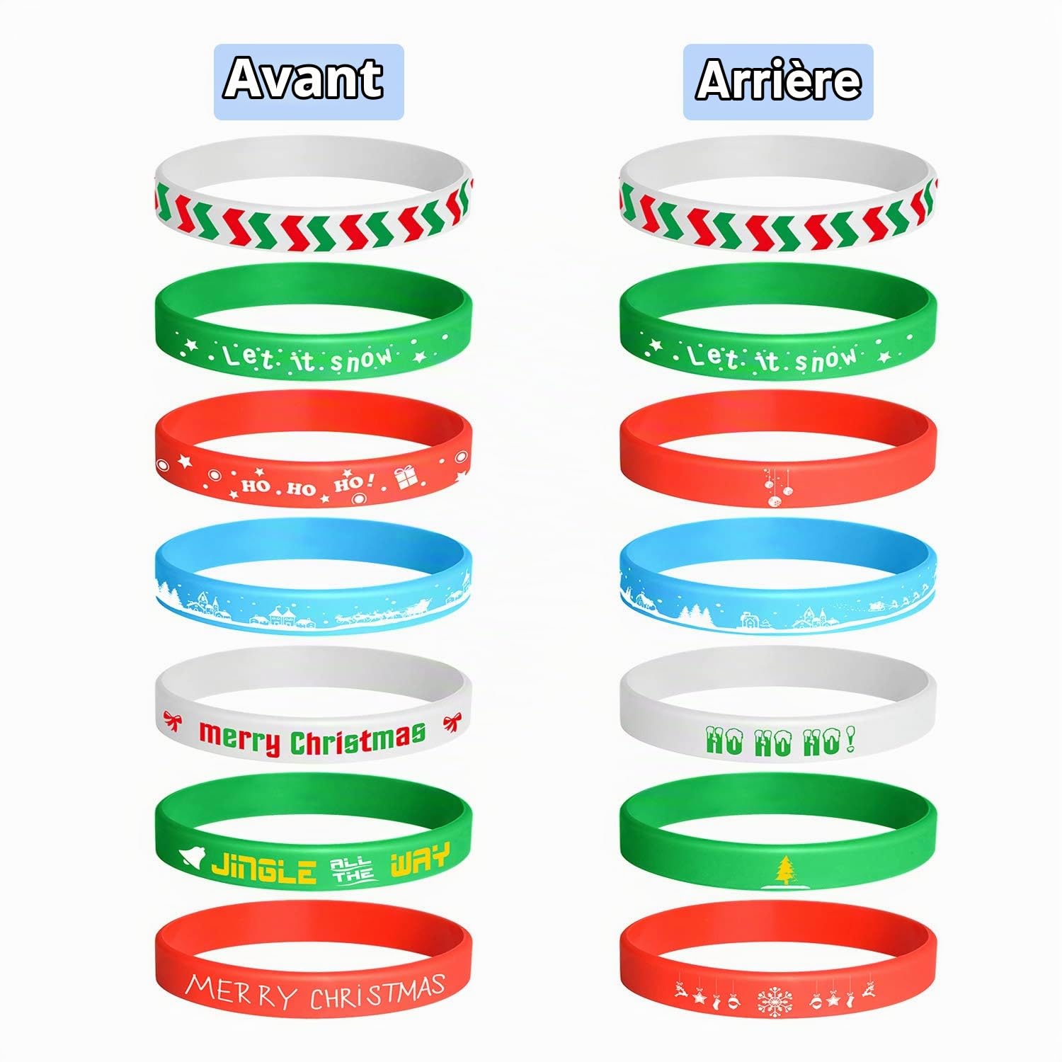 FEPITO Bracelets Silicone Noël Joyeux Noël Lot 35 Enfant
