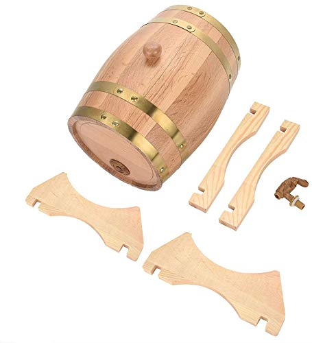 Ejoyous Tonneau Vin Chêne 5 L + Support Robinet