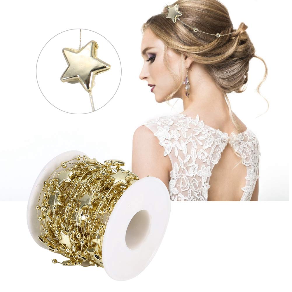 Tissting DIY chaîne perles étoile or 10 m bijoux