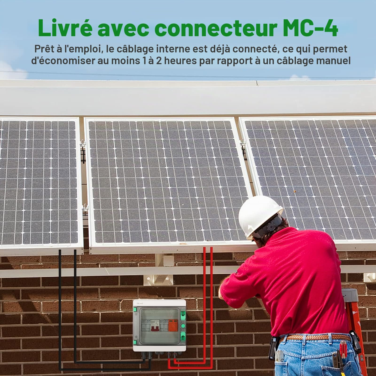 Jadeshay Solaire Photovoltaïque boîtier combinaison 2 voies IP65