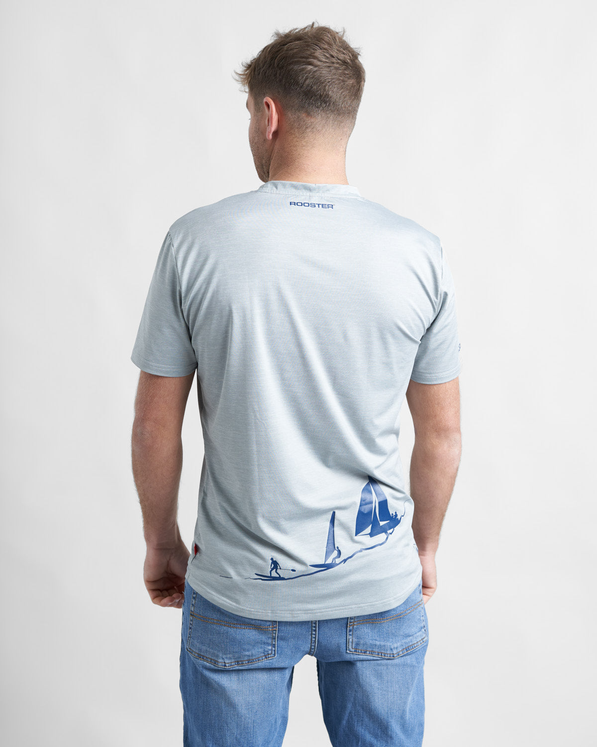 Rooster T-Shirt homme technique gris polyester recyclé