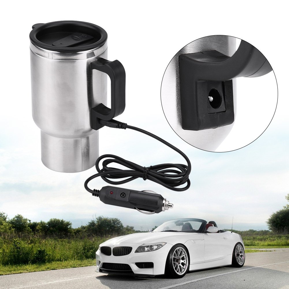 Jadeshay Articles Ménagers bouilloire voiture 12V 65°C 750 ml inox