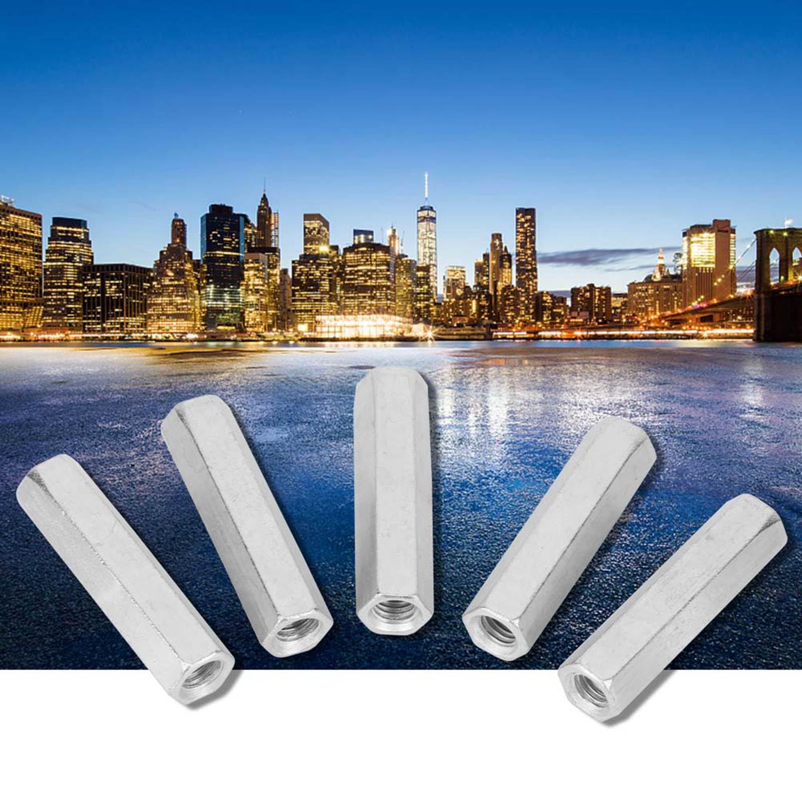 FTVOGUE Écrou long M8x50 hexagonal acier tige lot de 5