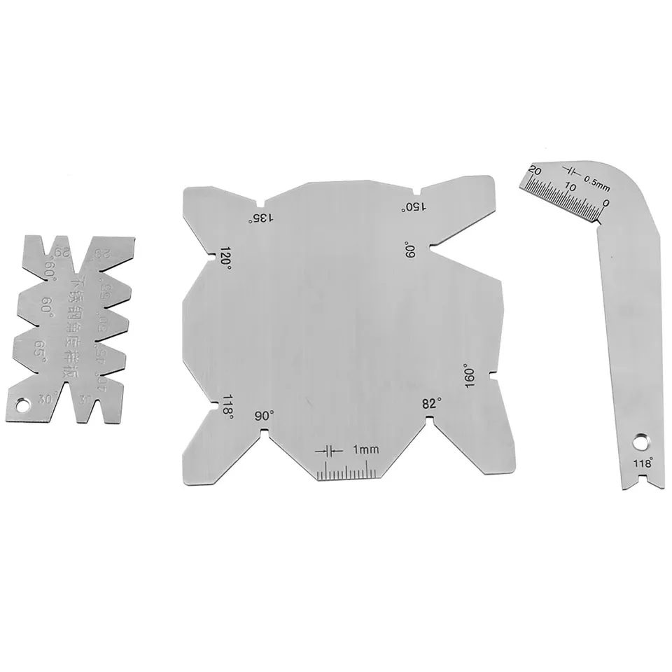 FTVOGUE Set 3 Jauges Angle Perçage Rapporteur Inox