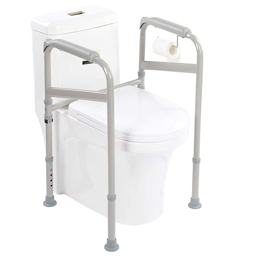 Ejoyous Health & Beauty cadre sécurité WC réglable acier