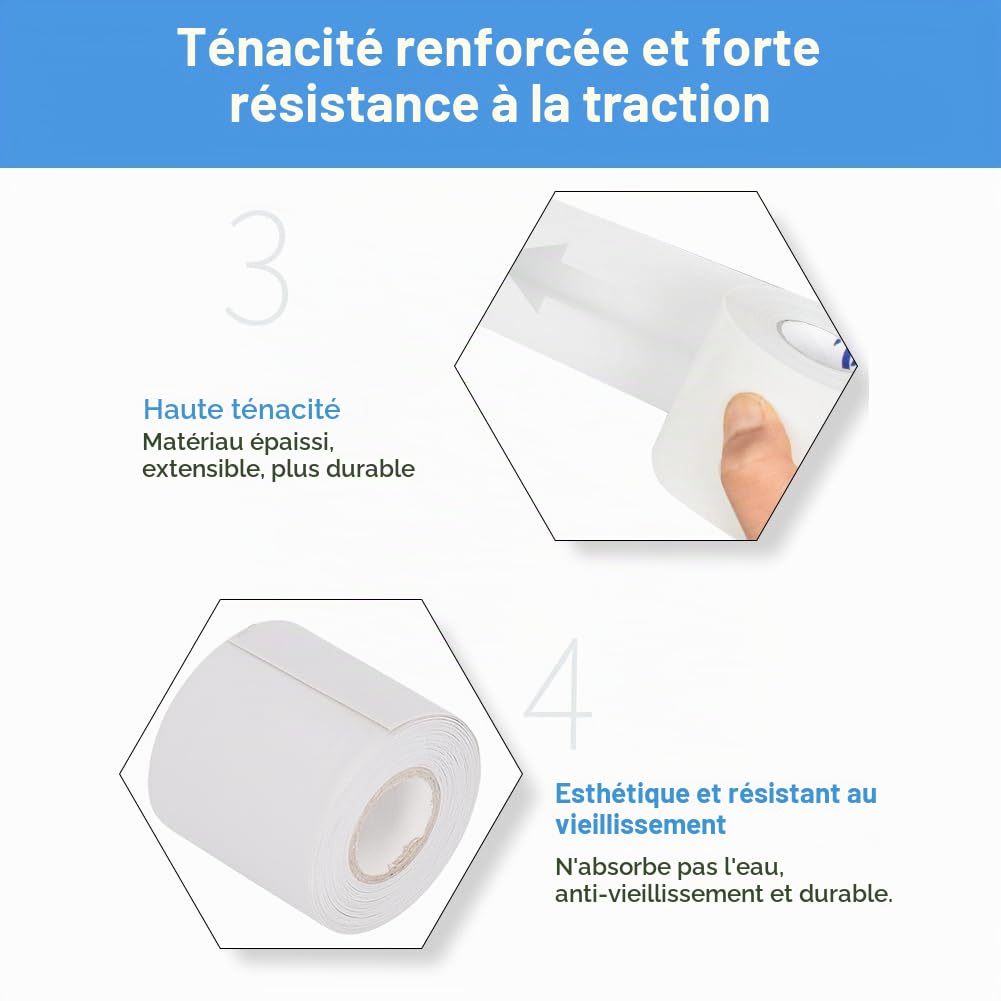 Tissting Ruban Étanchéité PVC Gris Climatisation