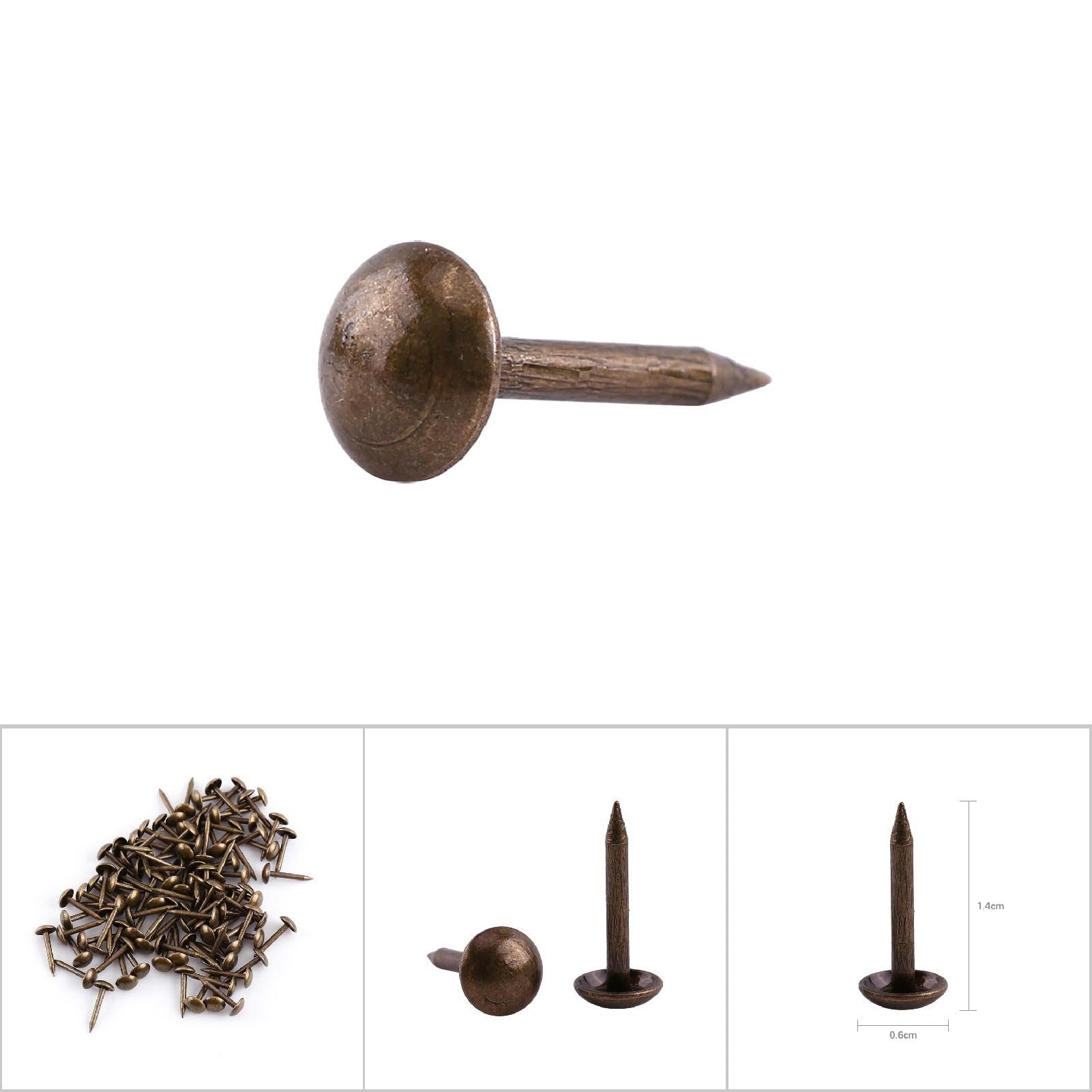 FTVOGUE Clous Tapissier Bronze 6x14mm 100 Pièces vintage