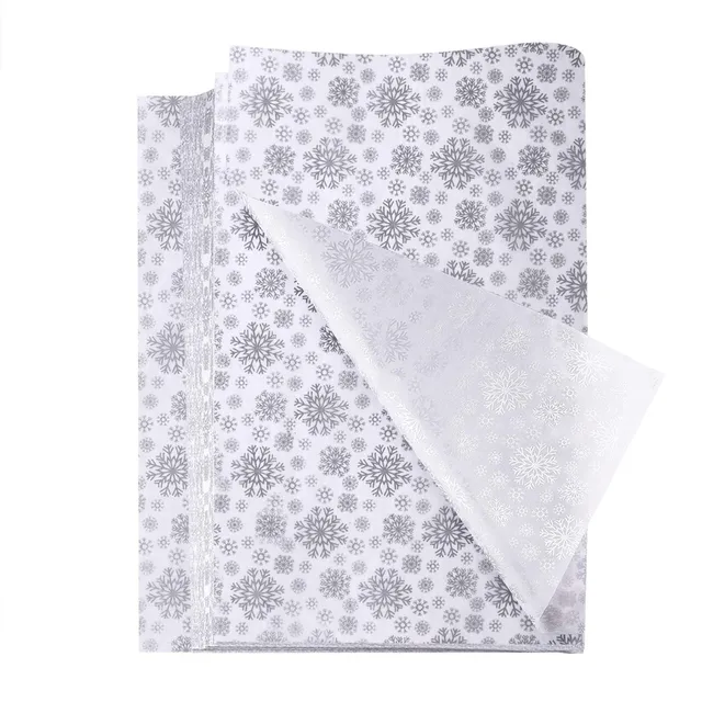 FEPITO papier de soie Noël argent 100 feuilles