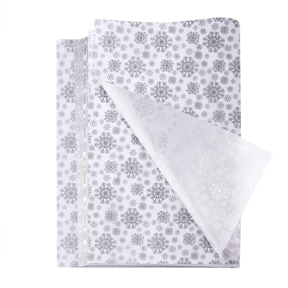 FEPITO papier de soie Noël argent 100 feuilles