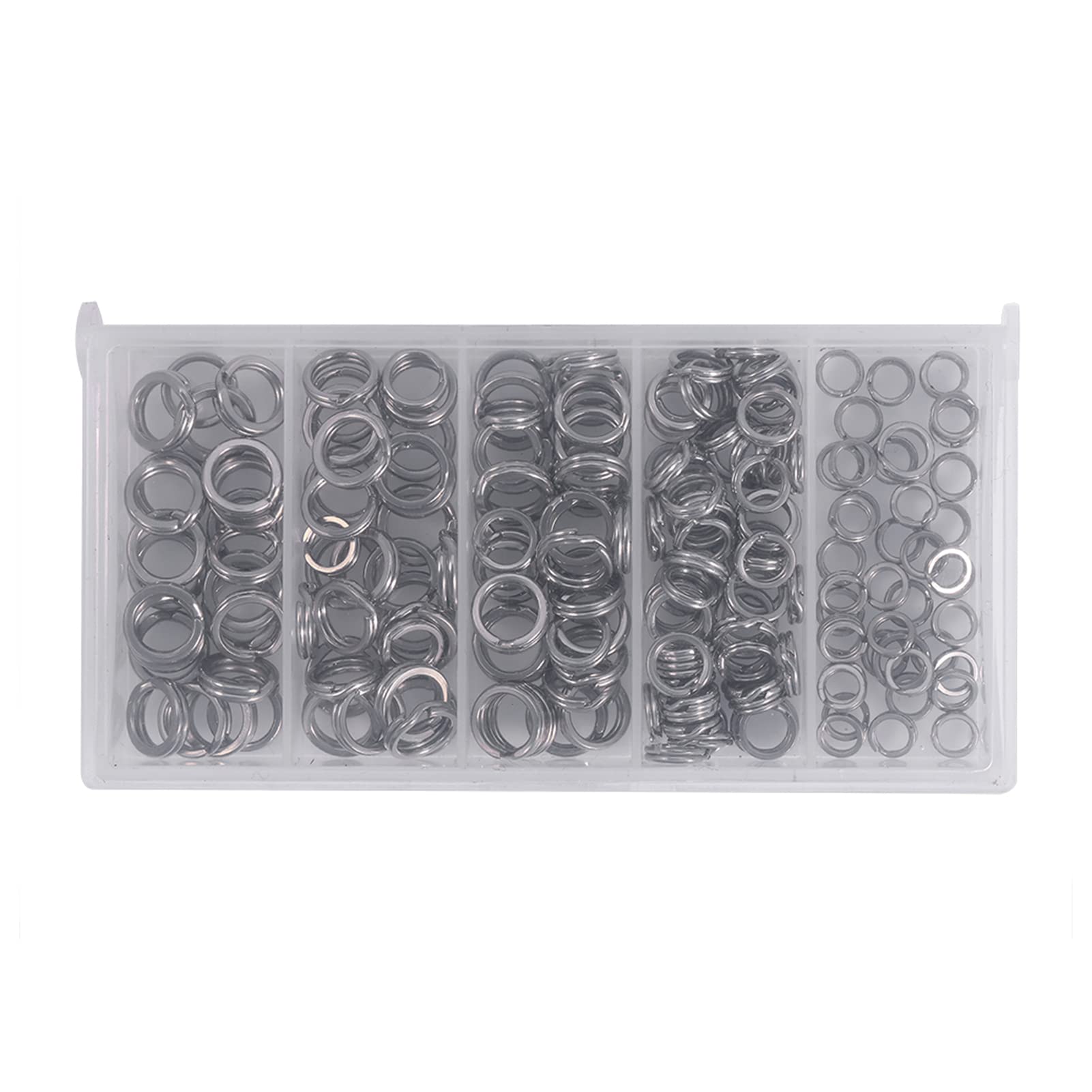 Ejoyous anneaux brisés pêche inox 200 pcs 5 tailles