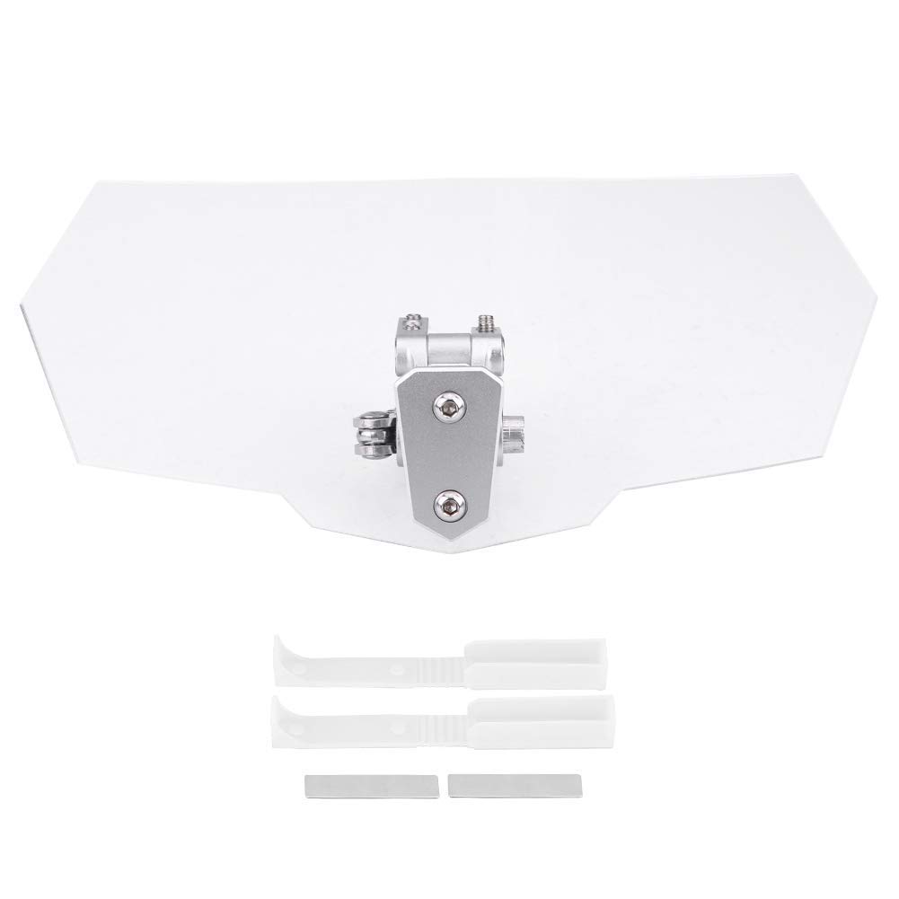 Ejoyous Pare-brise moto transparent réglable universel polycarbonate