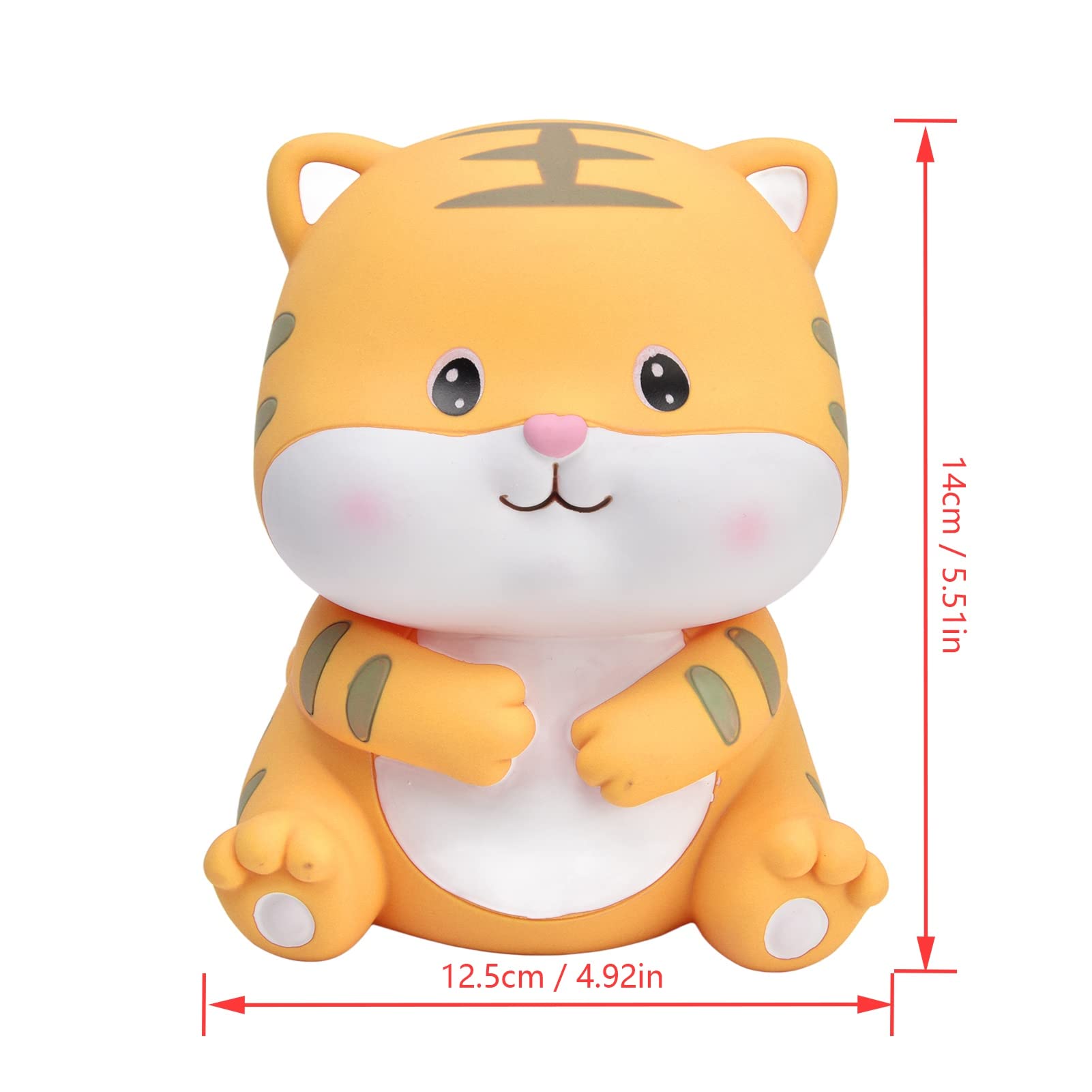 Tissting HOME DECORATION tirelire tigre vinyle 14cm orange