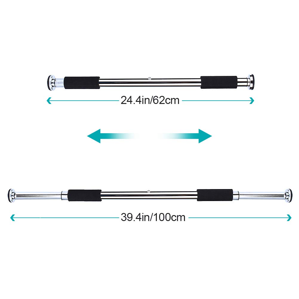Ejoyous Barre Traction Porte 60-100 cm Inox 100 kg
