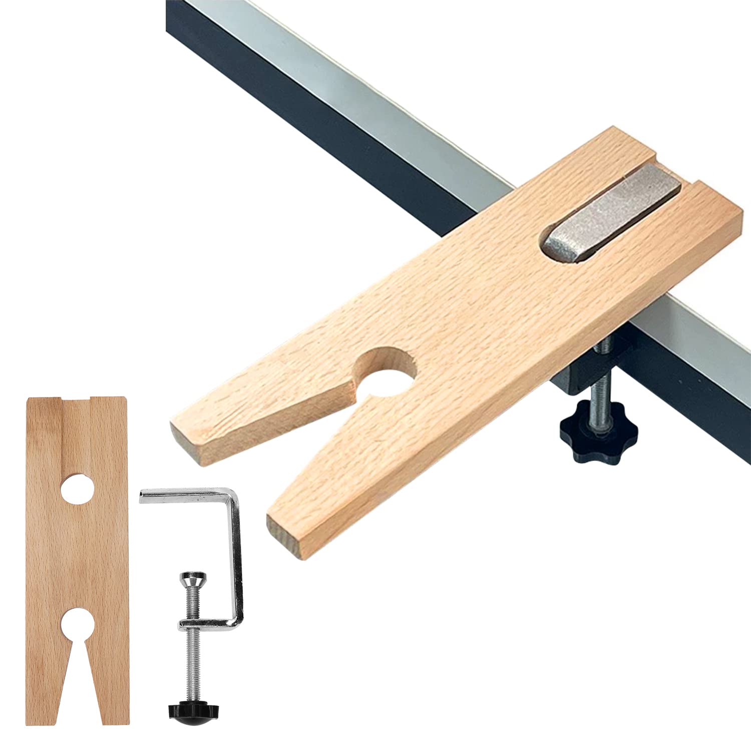 Tissting Établi Bijoutier Bois Dur Forme V avec Fixation