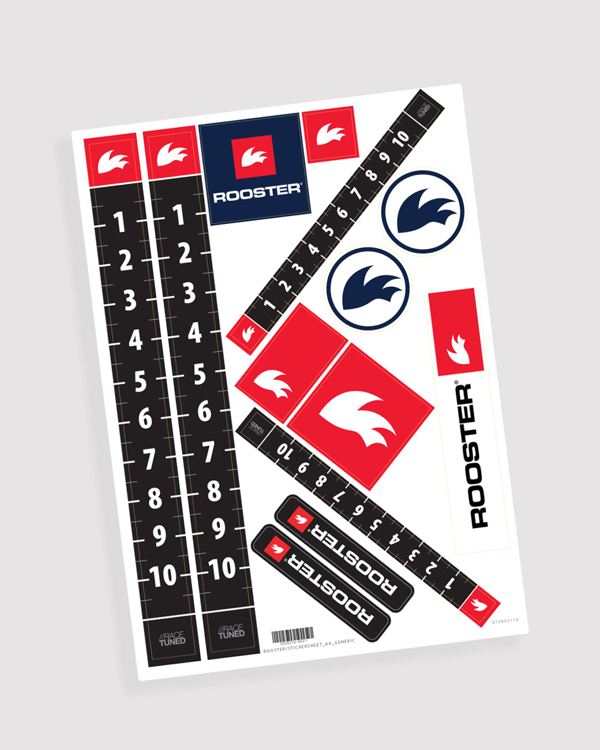 Rooster Merchandise Planche stickers A4 Generic