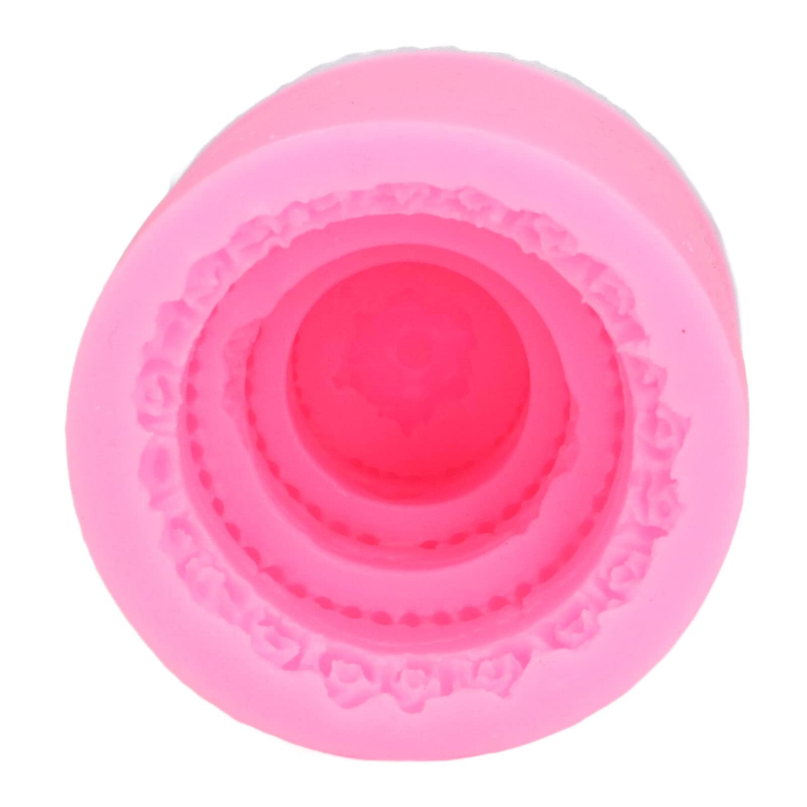 Tissting Mini Gâteau Mariage Moule Silicone Lot 2 Rose 6 cm