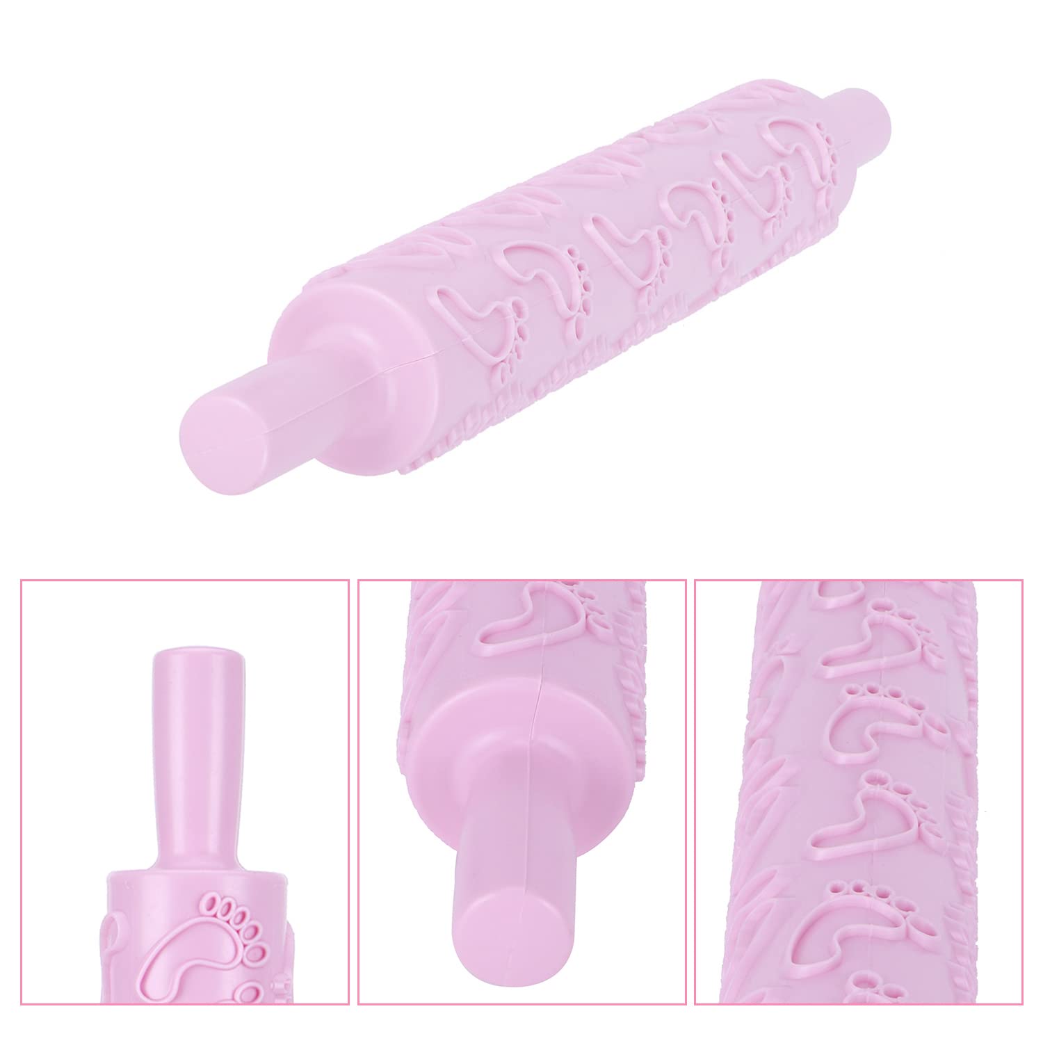 Tissting Rouleau Pâtisserie Relief Rose Motif 3D