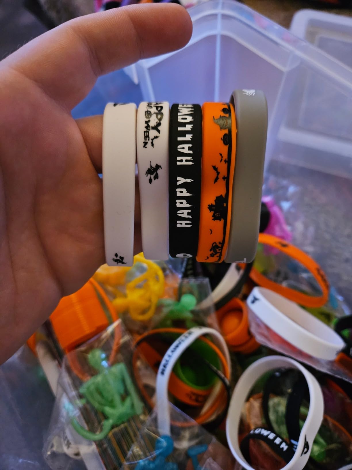 FEPITO Party Decorations bracelet Halloween silicone 35 pièces