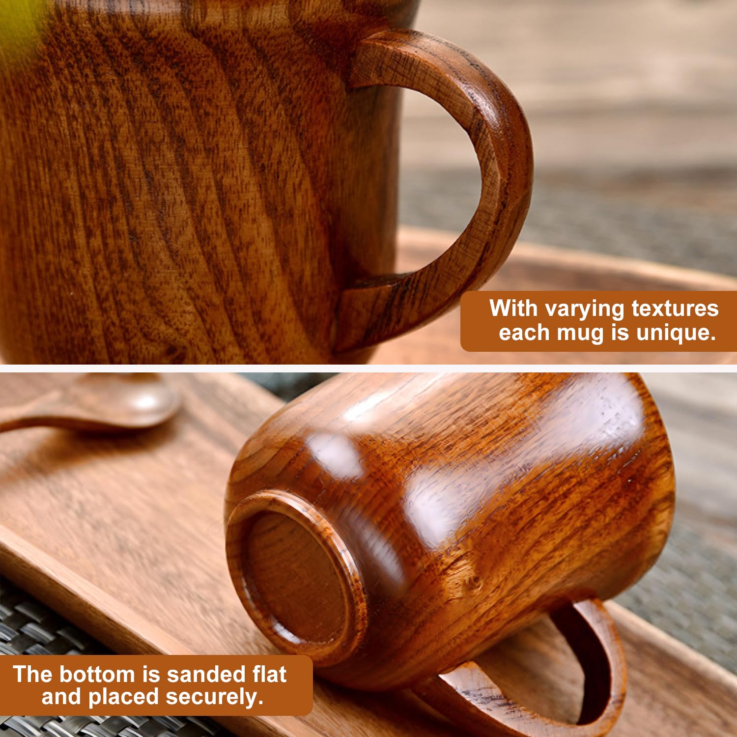 Tissting Tasse Café Bois 300ml Poignée Isotherme