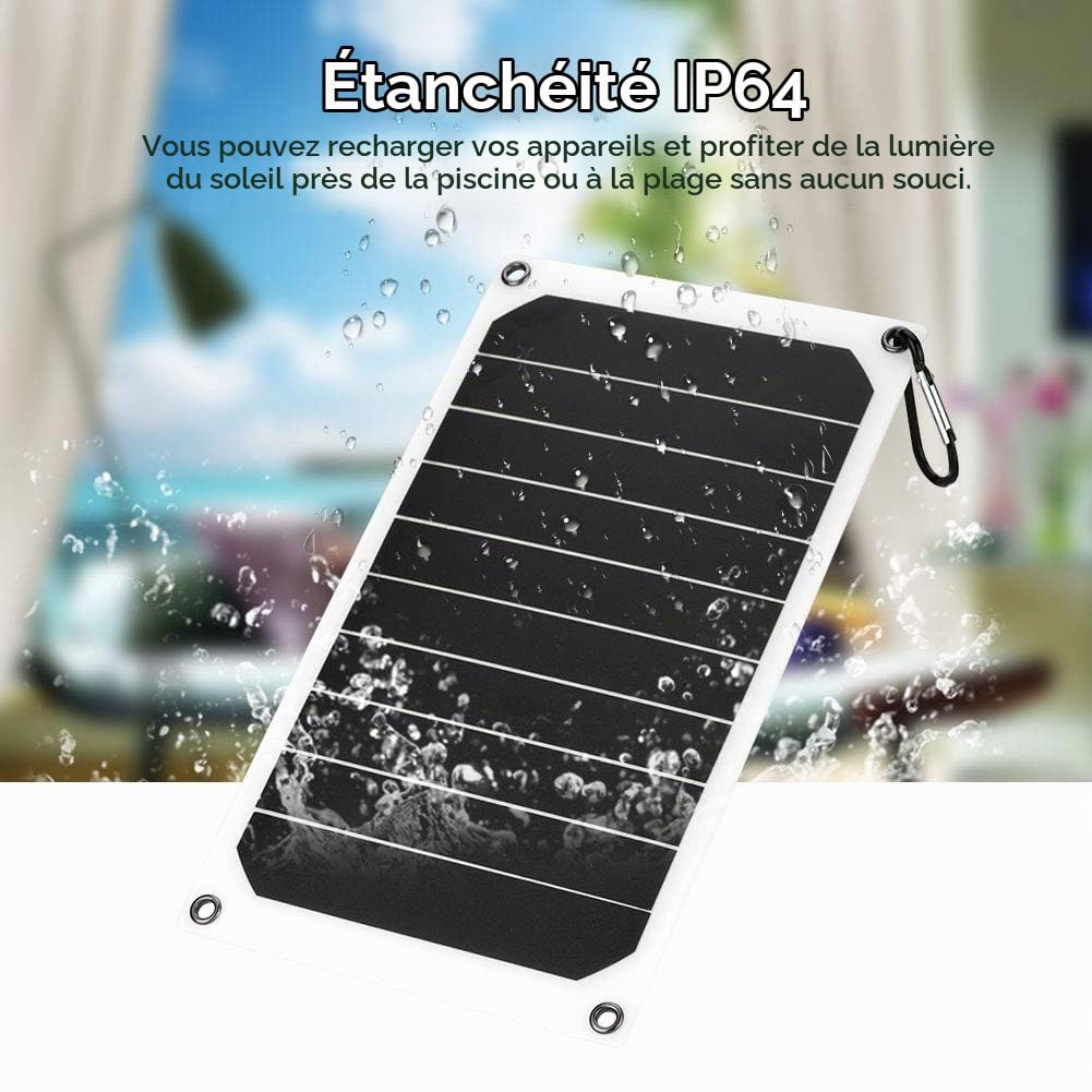 Jadeshay Solaire Photovoltaïque panneau solaire 10W 5V USB