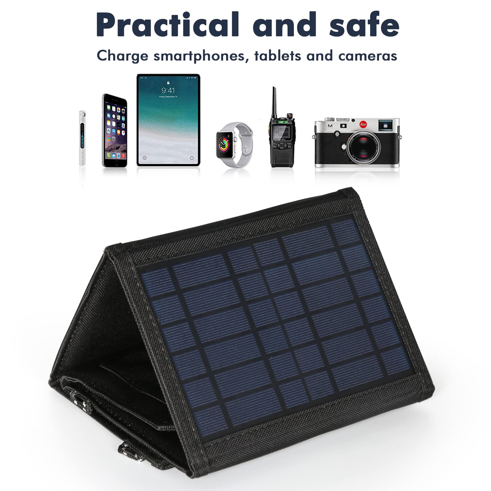 Jadeshay Solaire Photovoltaïque panneau 40W pliable USB