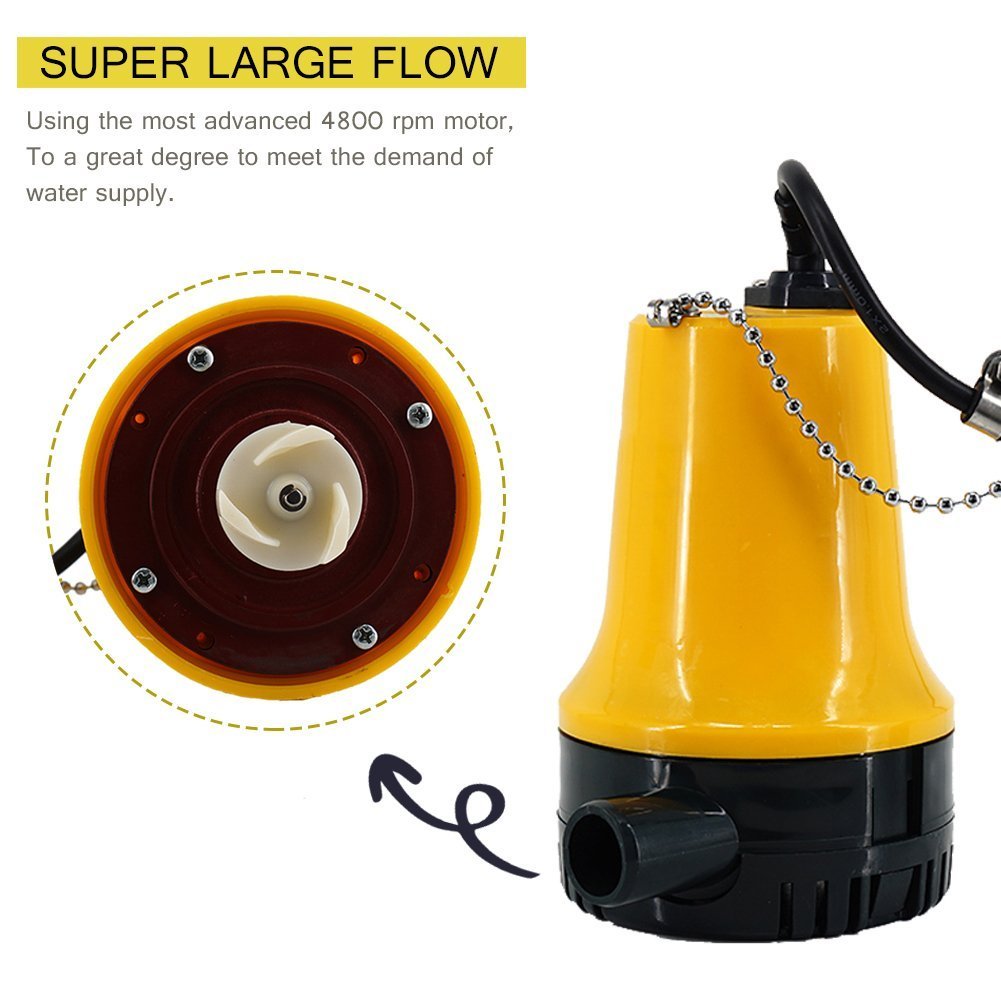 Ejoyous Garden pompe jardin 12V submersible eaux usées