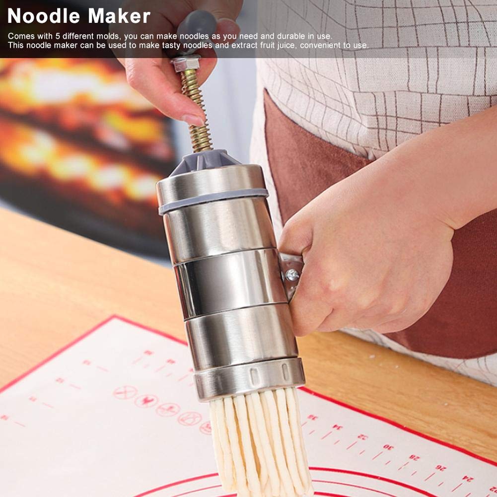 Jadeshay machine à pâtes manuelle inox 5 moules