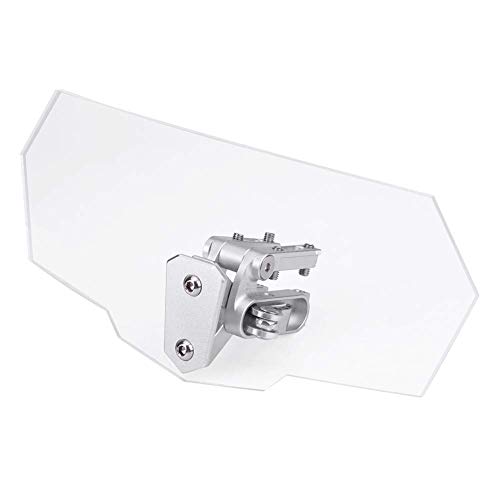 Ejoyous Pare-brise moto transparent réglable universel polycarbonate