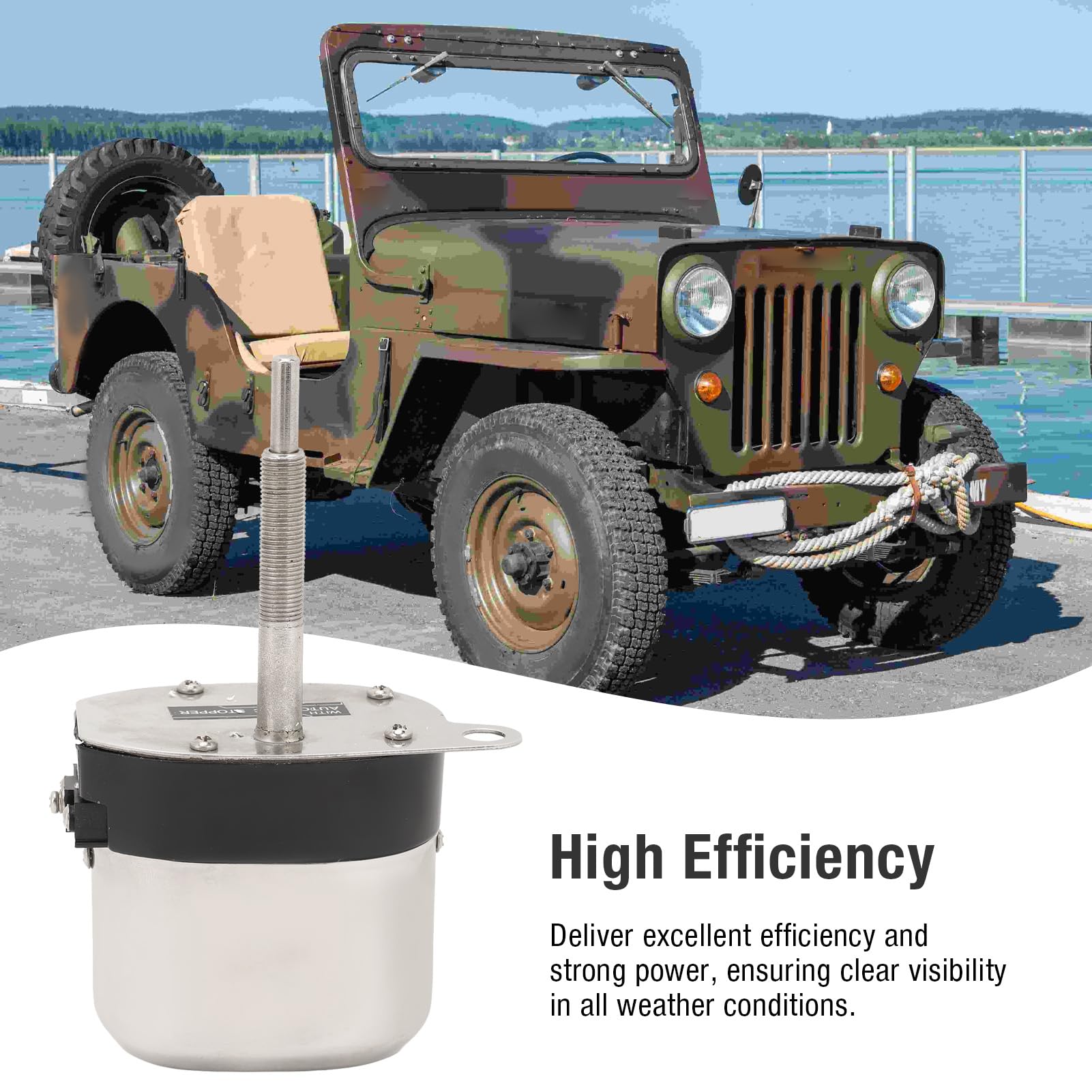 Ejoyous moteur essuie-glace 12V 105° métal tracteur bateau