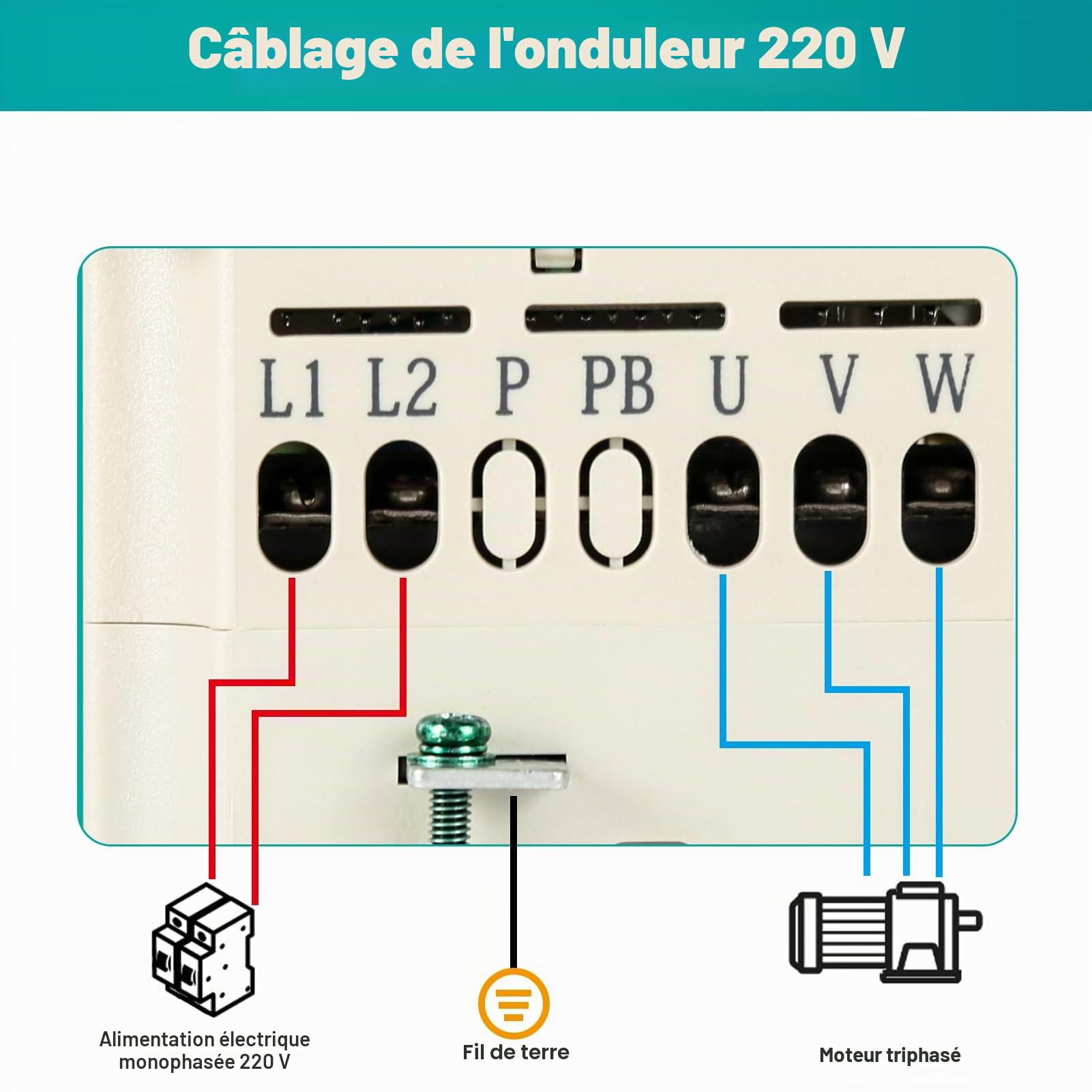 Jadeshay Variateur Fréquence 220V 0,75kW Mono Triphasé VFD