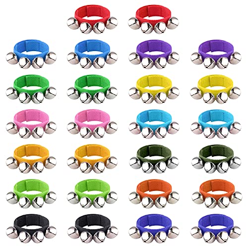 FEPITO Bracelets Cloches Noël 26 Pièces Multicolore Percussion