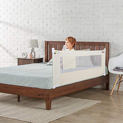 Ejoyous Barrière de Lit Enfant Pliable 2 m Antichute