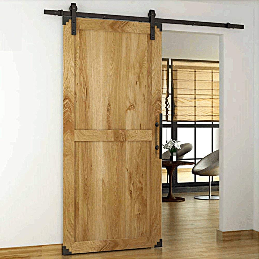 Ejoyous Home Improvement poignée porte grange noire acier